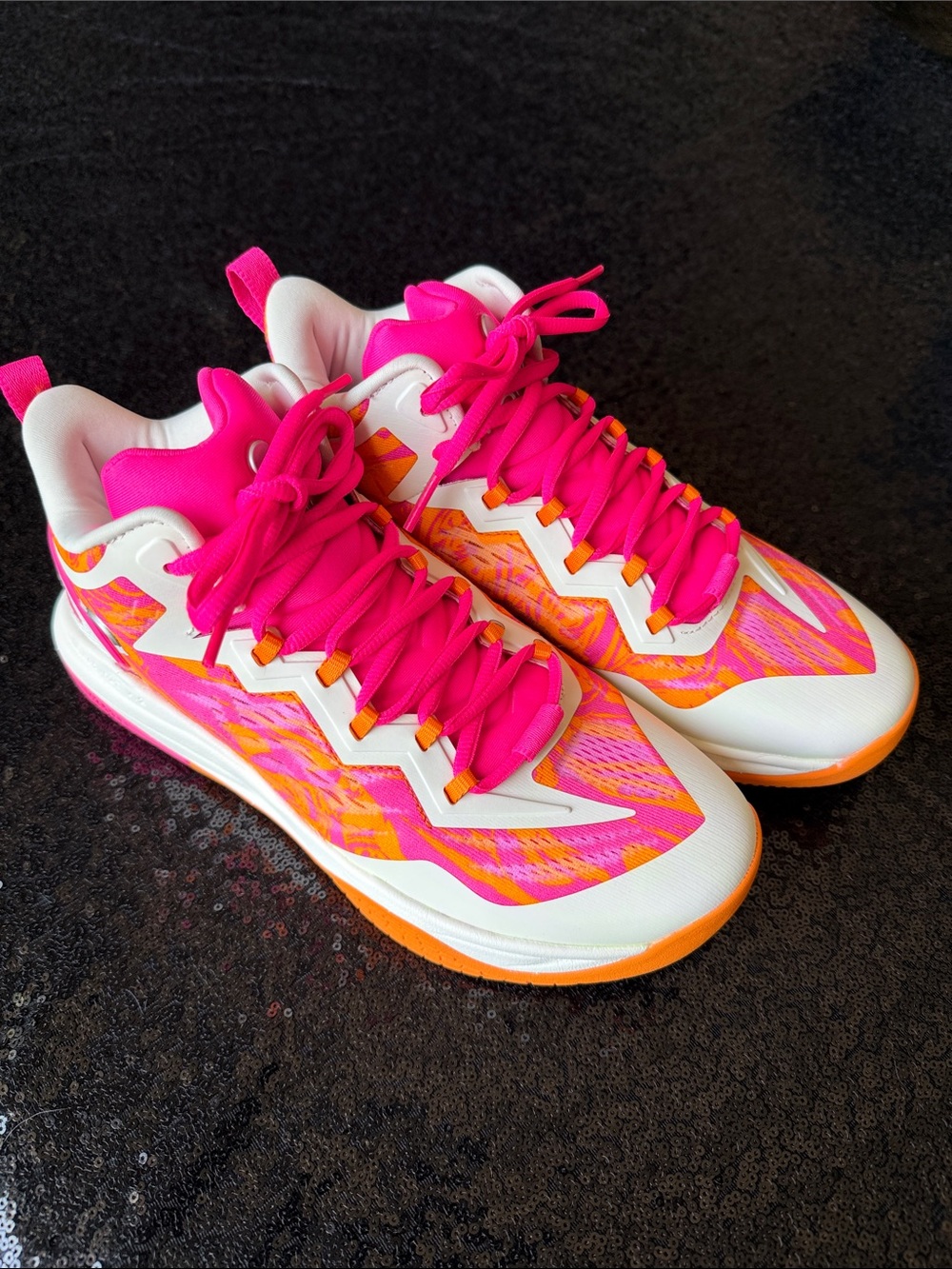 Women's Pink & Orange Athletic Sneakers